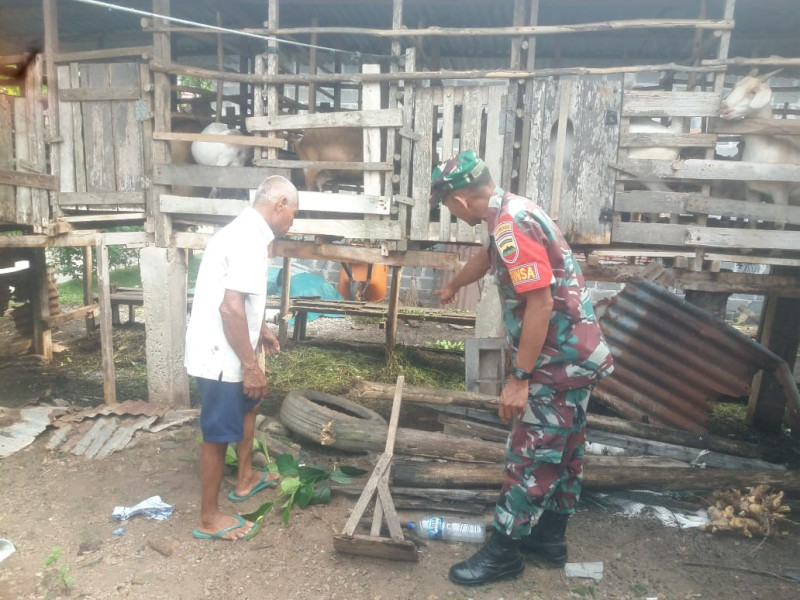 Tindakan Pencegahan PMK Dilaksanakan Oleh Sertu Nono
