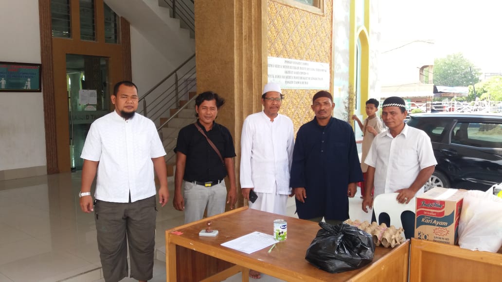 Pengurus Masjid Taqwa Dumai Buka Posko Penggalangan Bantuan Sosial