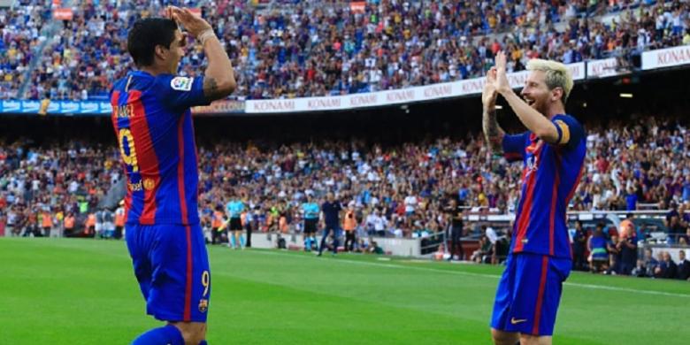 Barcelona Menang 6-2 Atas Real Betis, Suarez Puji Messi
