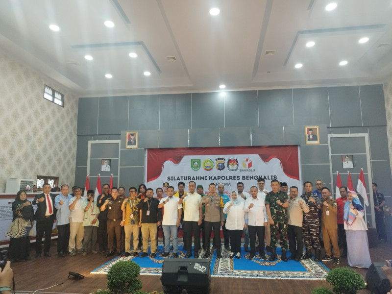 Jelang Pilkada, Kapolres Bengkalis Gelar Cooling System Bersama Paslon