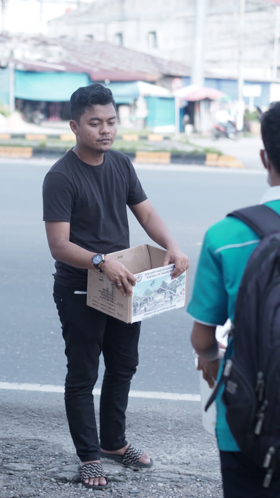 DPD KNPI Bengkalis Bersama KEDB dan DNC Gelar Penggalangan Dana Bantu Korban Gempa di Pasbar