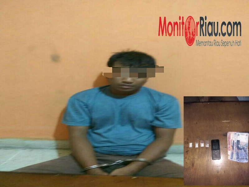 Satu orang Pemuda di Mandau diringkus Polisi karena memiliki 4 Paket Narkoba Jenis Sabu