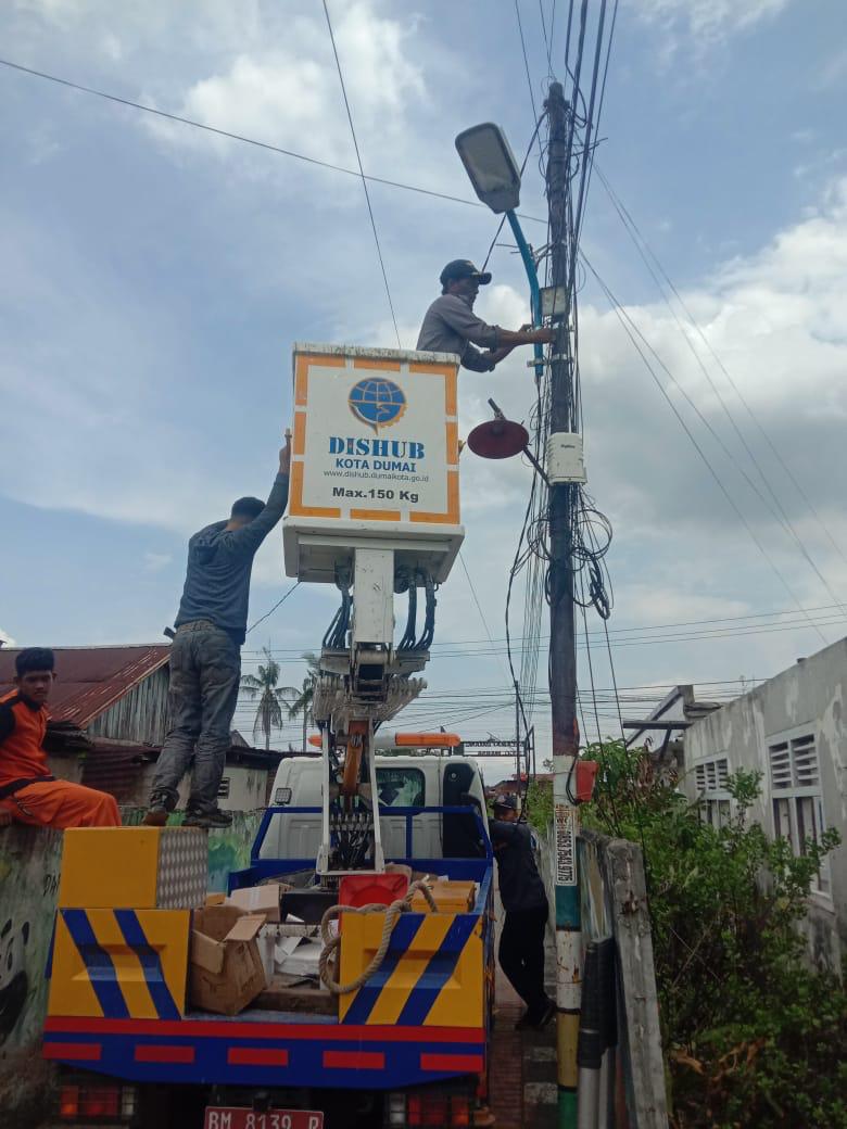 Tahun 2024, Dishub Dumai Bangun Ribuan Lampu Jalan Baru