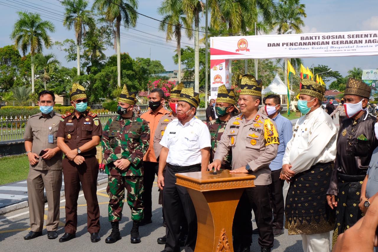 Dipusatkan Di Siak, Polda Riau Gelar Bakti Sosial Serentak Bersempena Hari Bhayangkara Ke 74