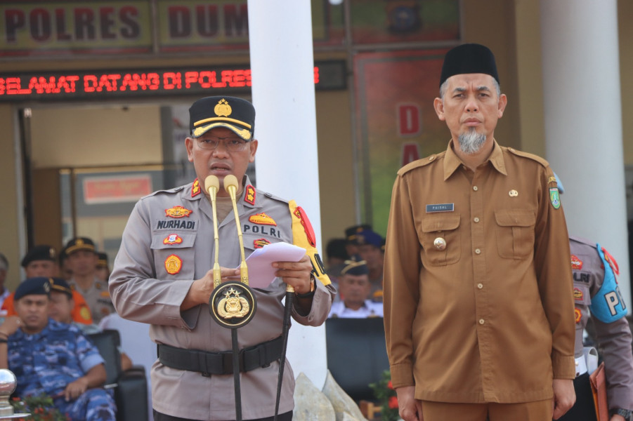 Kapolres Dumai Pimpin Apel Gelar Pasukan Operasi Ketupat