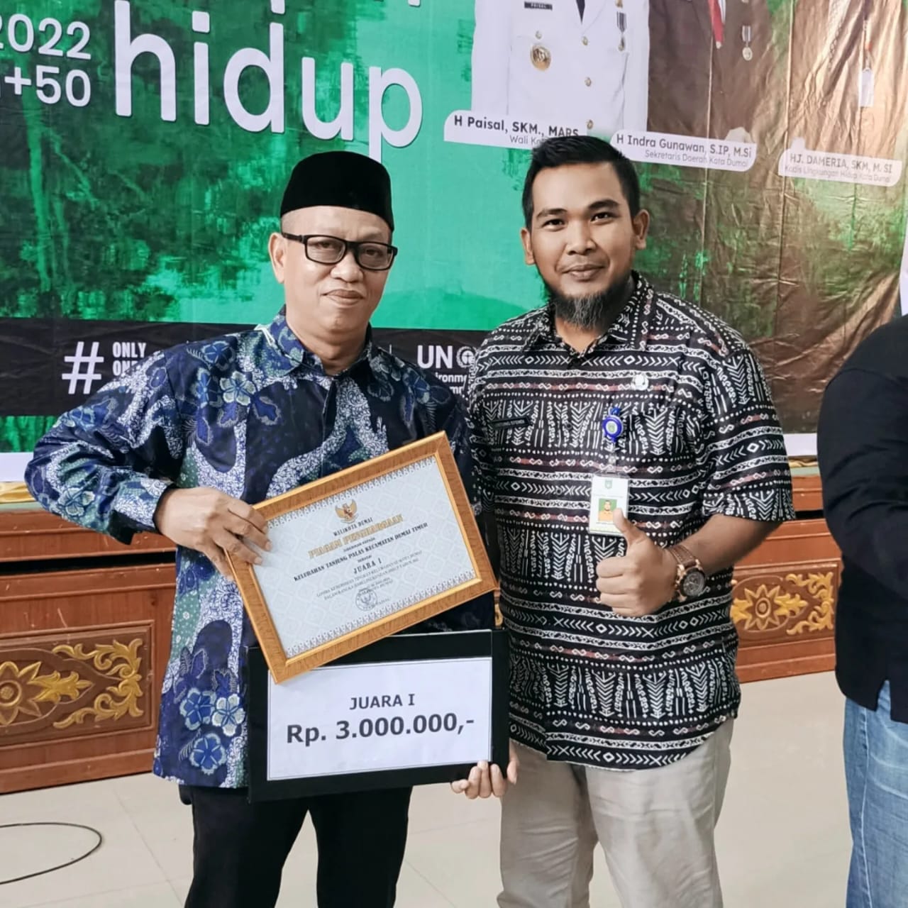 Kelurahan Tanjung Palas Raih Juara Pertama Lomba Kebersihan se Kota Dumai