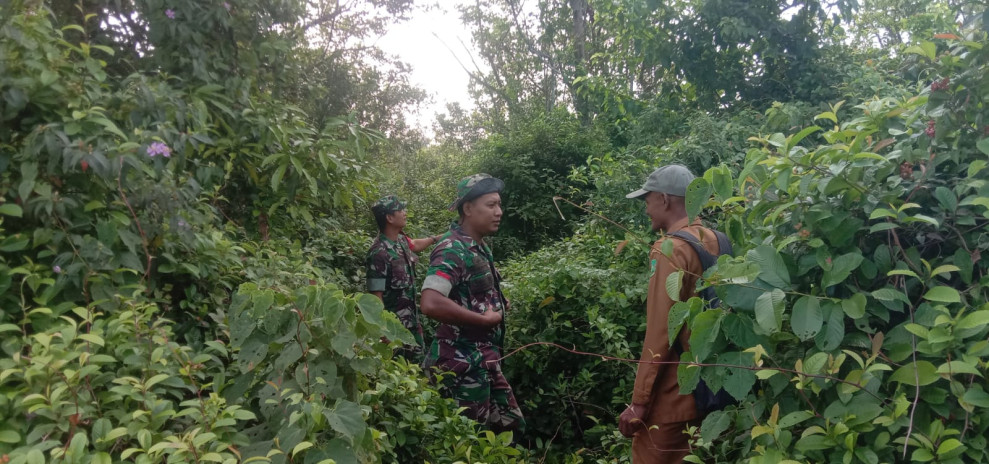 Pelaksanaan Pencegahan Karhutla Dilakukan Oleh Babinsa Koramil 06 Merbau