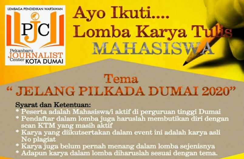 PJC Dumai Gelar Lomba Karya Tulis Mahasiswa Berhadiah Beasiswa Pendidikan Jurnalistik