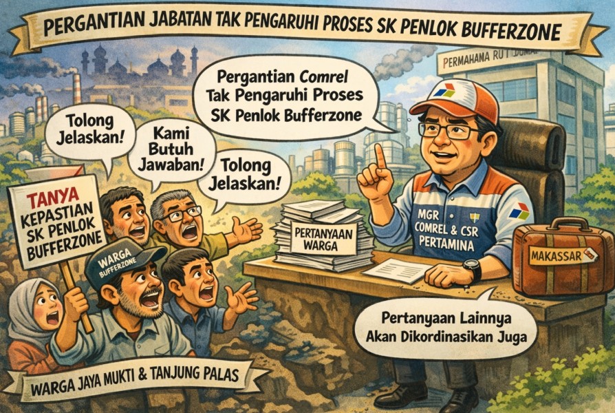 Manager Comrel PT Pertamina Patra Niaga RU Dumai Tegaskan Pergantian Jabatan Tak Pengaruhi Proses SK Penlok Bufferzone