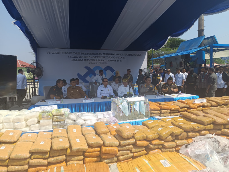 HANI 2024 dan Deklarasi Indonesia Bersinar, BNN RI Musnah BB Narkoba