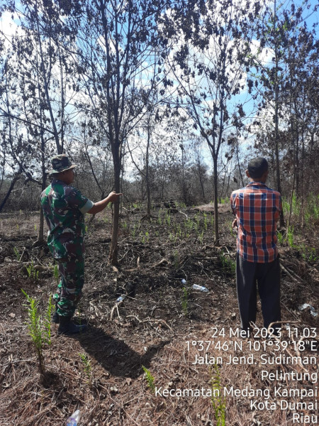 Pelda Hendrianto Laksanakan Monitoring Cegah Karhutla