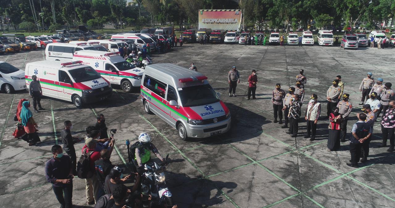 Satgas Covid-19 Riau Kerahkan 60 Unit Ambulance dan 220 Petugas Jemput Pasien Isoman