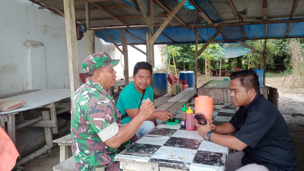 Sertu Sareh Komsos Dengan Tokoh Pemuda Bagan Besar