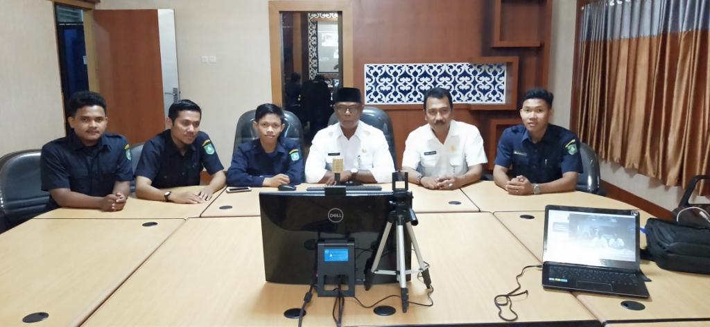 Uji Coba Video Conference Pemkab Bengkalis dengan Provinsi Riau Lancar