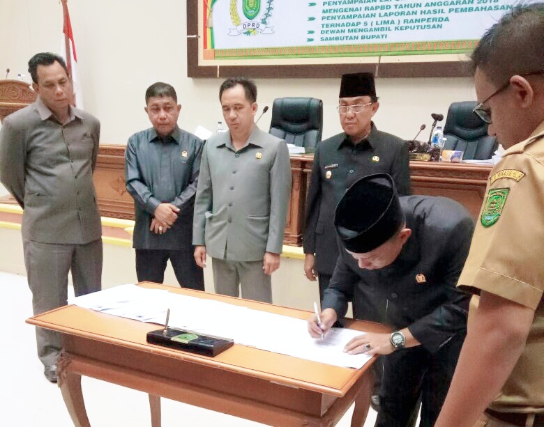 Ranperda APBD Inhil 2018 Resmi Disahkan