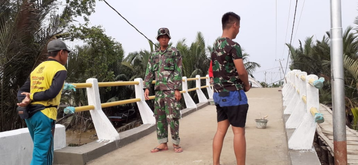 Pembangunan Jembatan Beton di Desa Sanglar Hampir Rampung