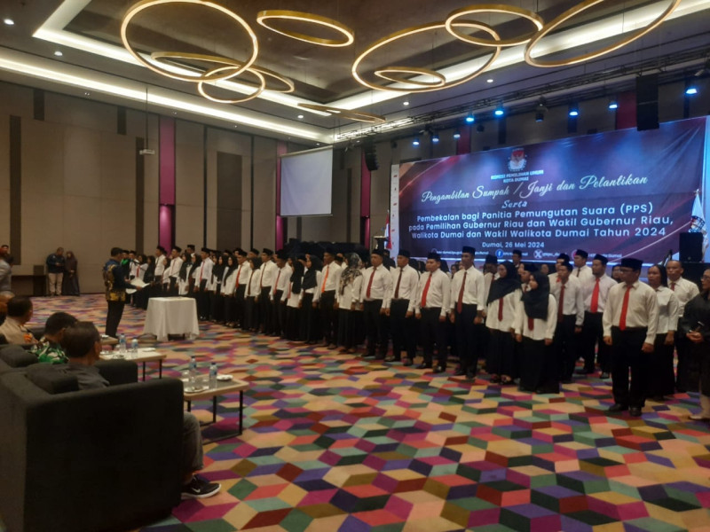 108 Anggota PPS Resmi Dilantik, Dandim 0320/Dumai Berikan Selamat