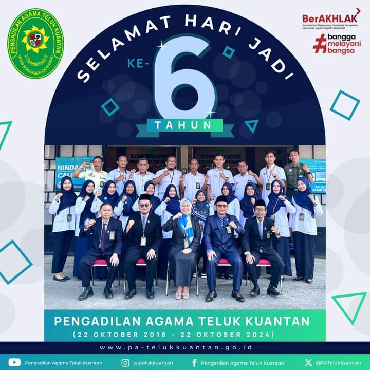 Hari ini, Pengadilan Agama Teluk Kuantan Peringati Hari Jadi ke 6