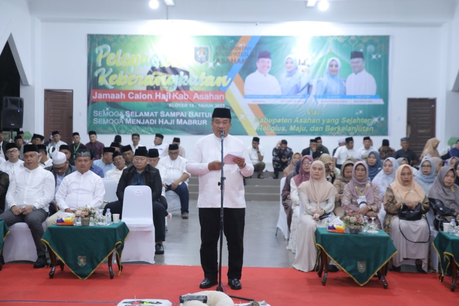 Bupati Lepas Jemaah Calon Haji Kabupaten Asahan di Gedung Tahfidz Masjid Agung Haji Achmad Bakrie