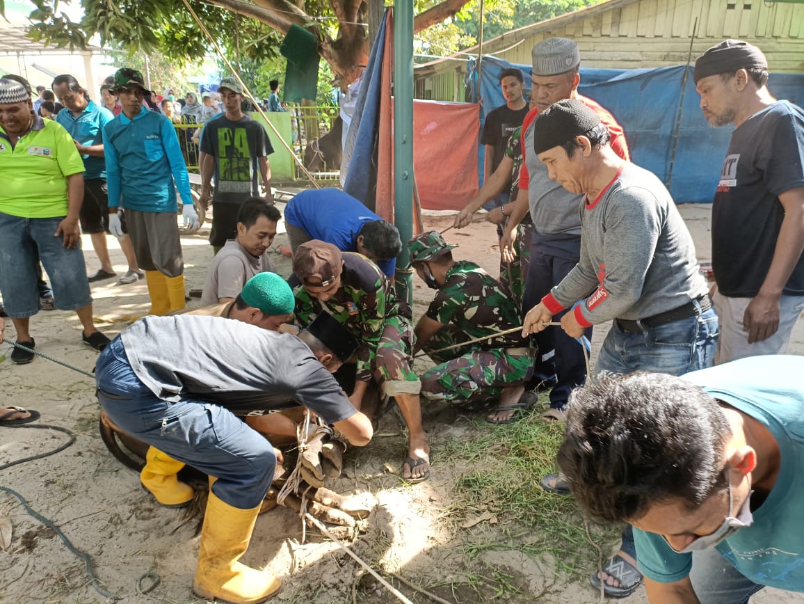 Dandim 0320/Dumai Ikut Melaksanakan Pemotongan Hewan Kurban