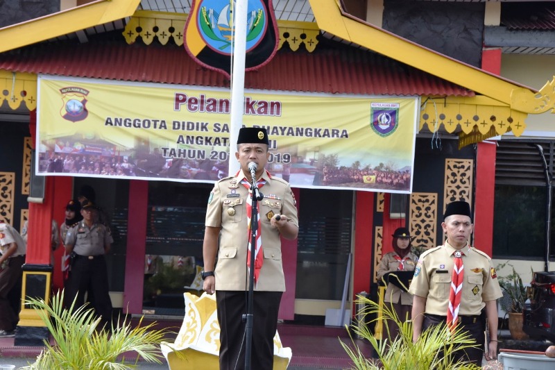 Kapolres Tanjung Pinang Pimpin Upacara Pelantikan Anggota Saka Bhayangkara