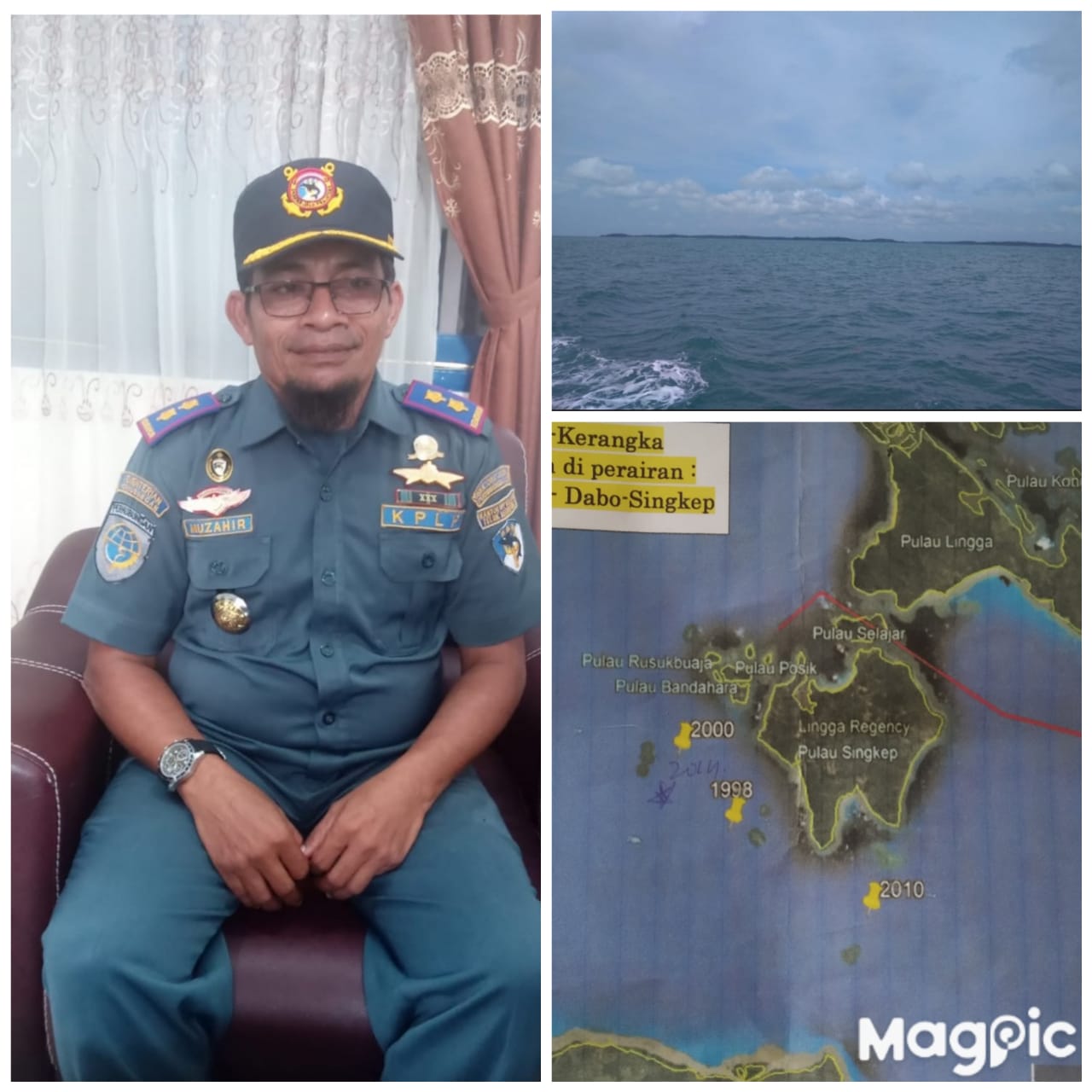 Kerangka Kapal Tidak Bertuan di Perairan Wilayah Laut Berhala Kabupaten Lingga