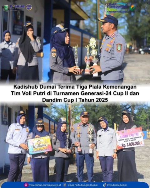 Tim Voli Putri Dishub Dumai Raih Dua Prestasi Membanggakan