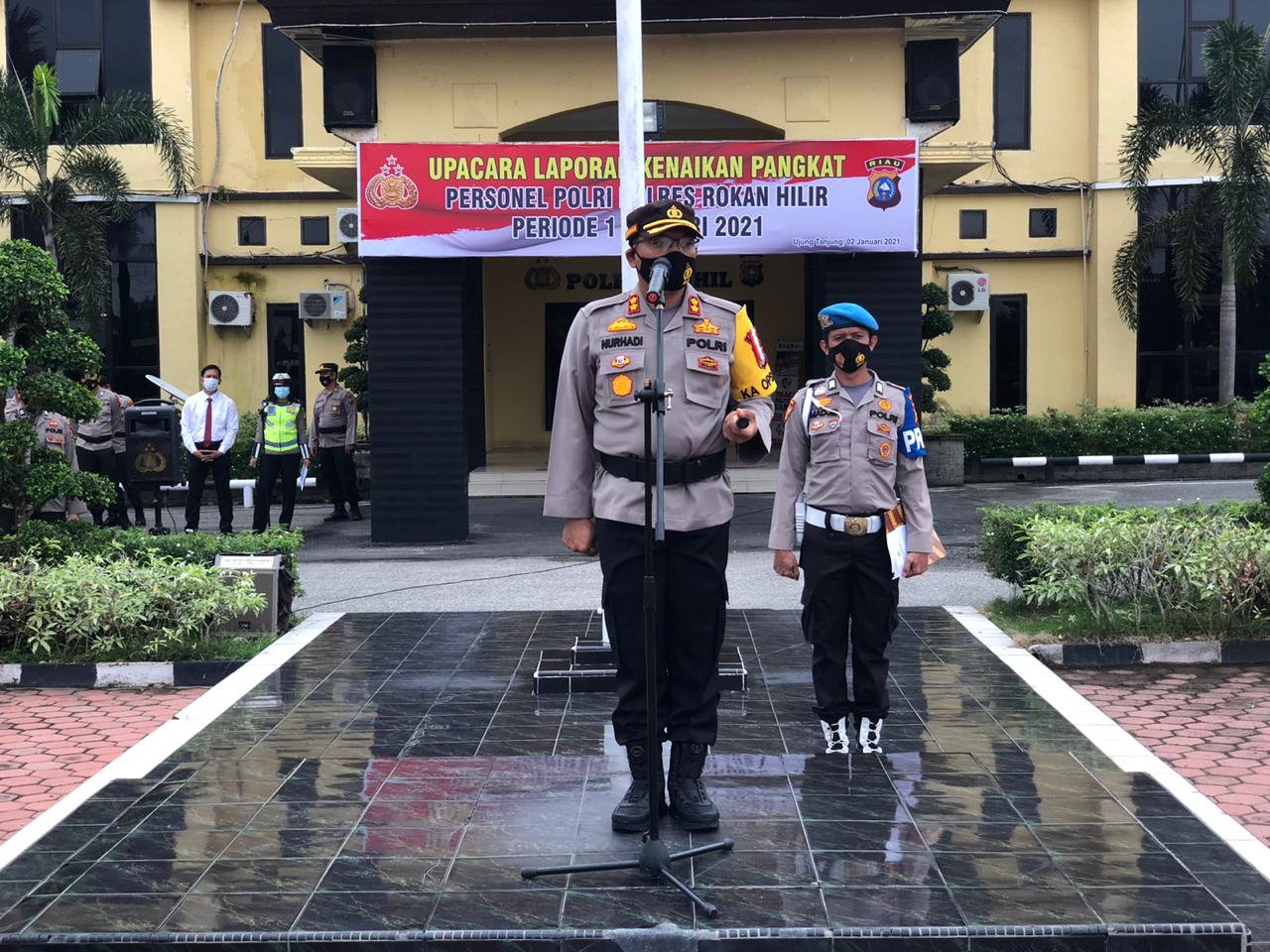 Sebanyak 76 Personil Polres Rohil Naik Pangkat