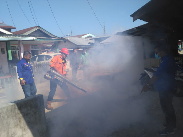 PT Nagamas dan Dinkes Kota Dumai Gandeng IPDK Untuk Melaksanakan Fogging di Kelurahan Dumai Kota