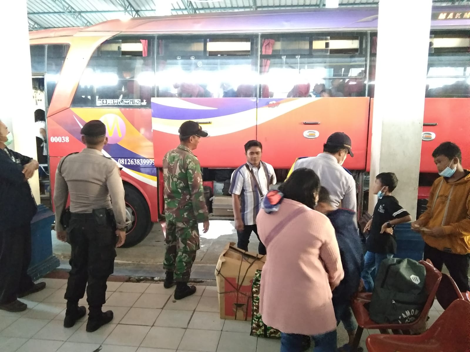 Pelda Andre Laksanakan Pengamanan Nataru dan Sosialisasikan Pencegahan Covid-19