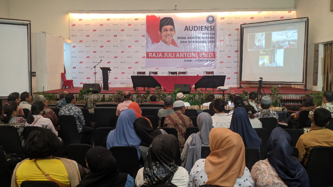 Audiensi Sukses, Wakil Menteri Agraria dan Tata Ruang Berkomitmen Selesaikan Masalah Tanah Konsesi di Dumai