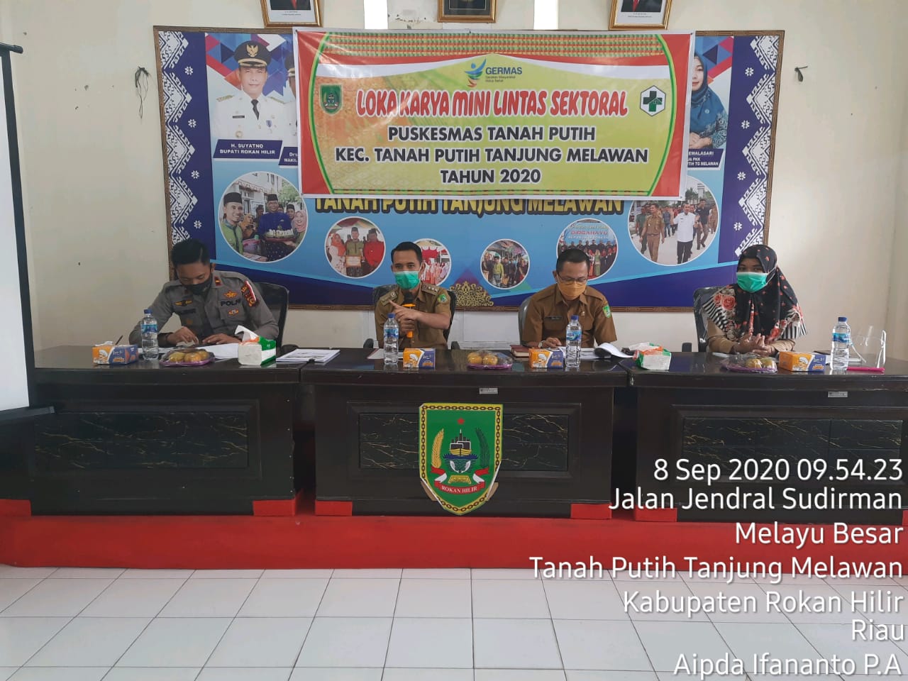 Tingkatkan Kesehatan Masyarakat, Kapolsek Bersama Upika Kecamatan TPTM Menggelar Loka Karya Mini