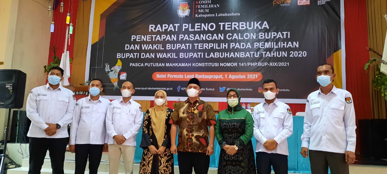 KPU Tetapkan Pasangan ERA Sebagai Bupati dan Wakil Bupati Labuhanbatu Terpilih