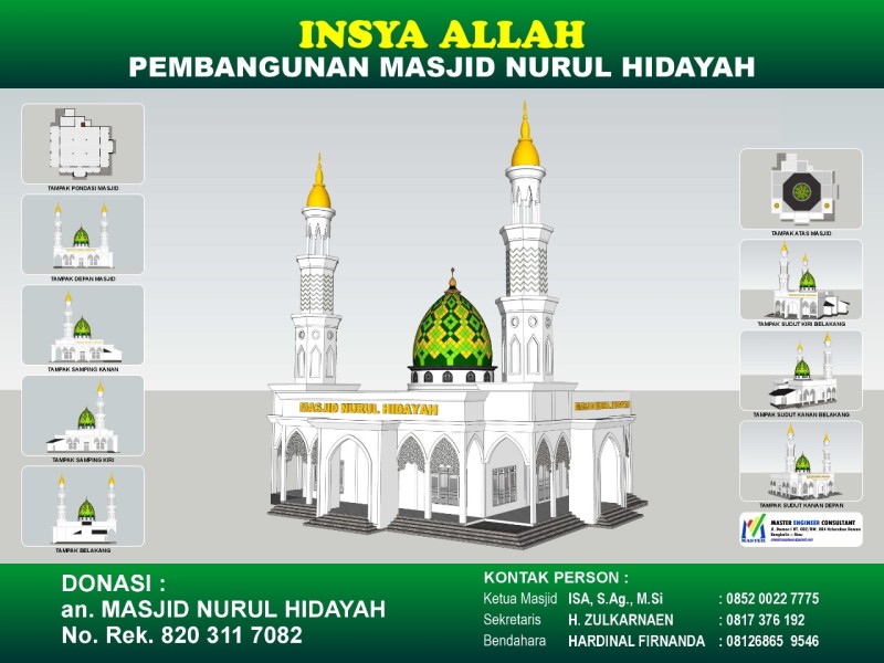 Mari Beramal Jariyah, Panitia Pembangunan Masjid Nurul Hidayah Ajak Umat Ikut Berdonasi