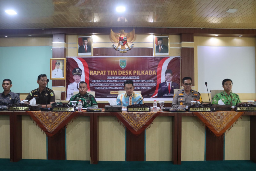 Pj Bupati Inhil Pimpin Langsung Rapat Tim Desk Pilkada