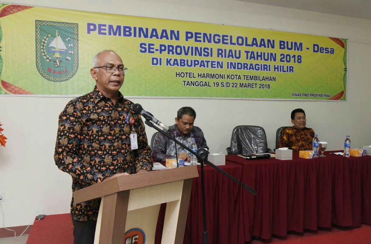 Pjs Bupati Inhil Hadiri Pembukaan Pelatihan Pengelolaan Bumdes se-Riau