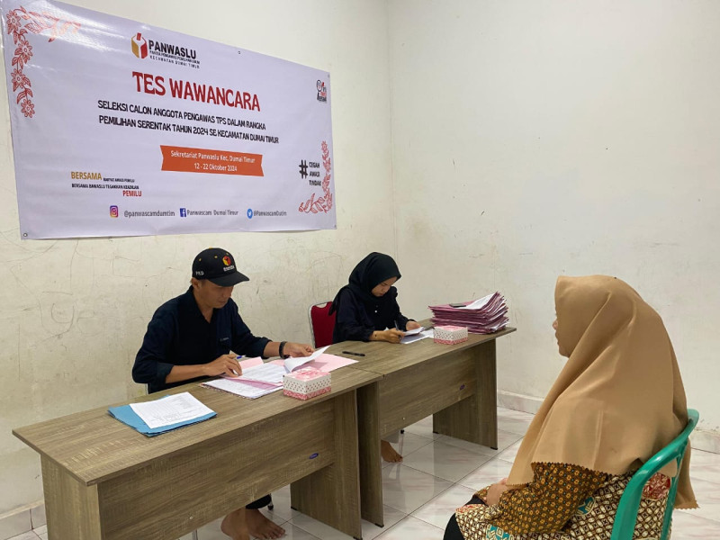 Jelang Pilkada, 255 calon PTPS  Kecamatan Dumai Timur Lakukan Wawancara