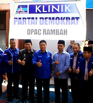 Partai Demokrat Riau Buka Klinik Kesehatan di Kecamatan Rambah