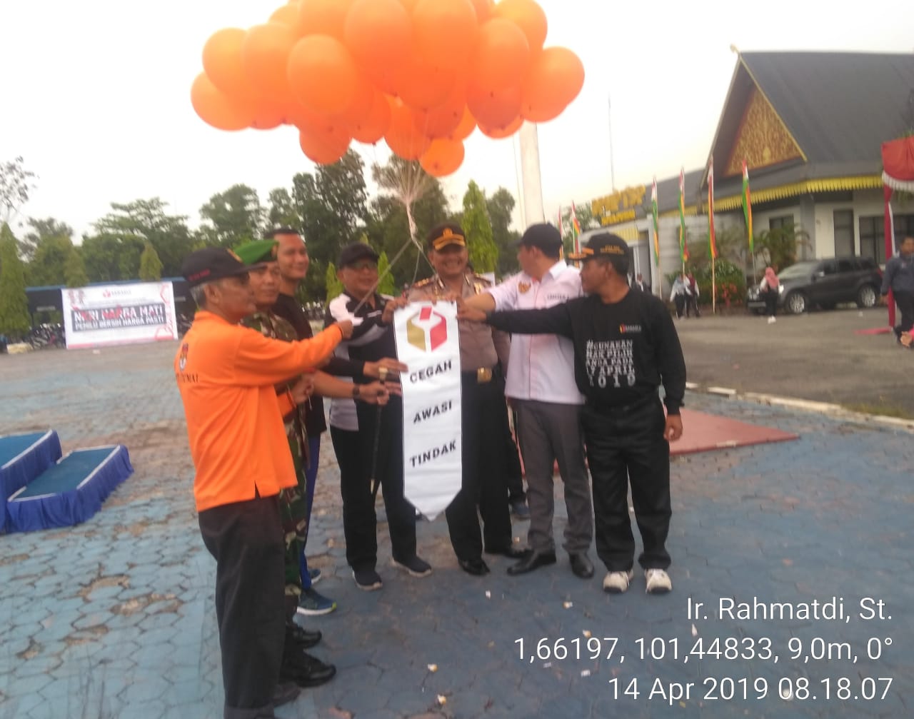 Dandim 0320/Dumai, Kapolres dan Ketua Bawaslu Dumai Pimpin Apel Patroli Pengawasan Pemilu 2019