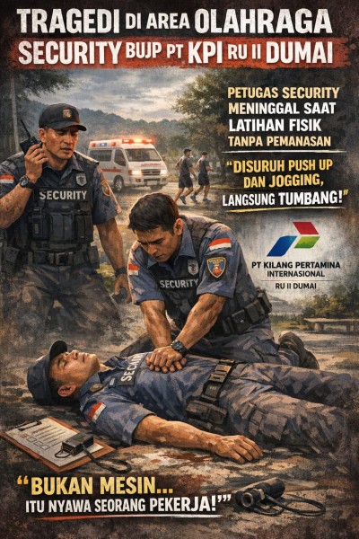 Diduga Dipaksa, Nyawa HS Petugas Keamanan PT KPI Dumai Melayang