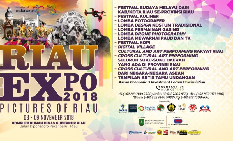 Tonjolkan Ragam Budaya Melayu, Riau Expo 2018 Digelar 3-9 November Mendatang