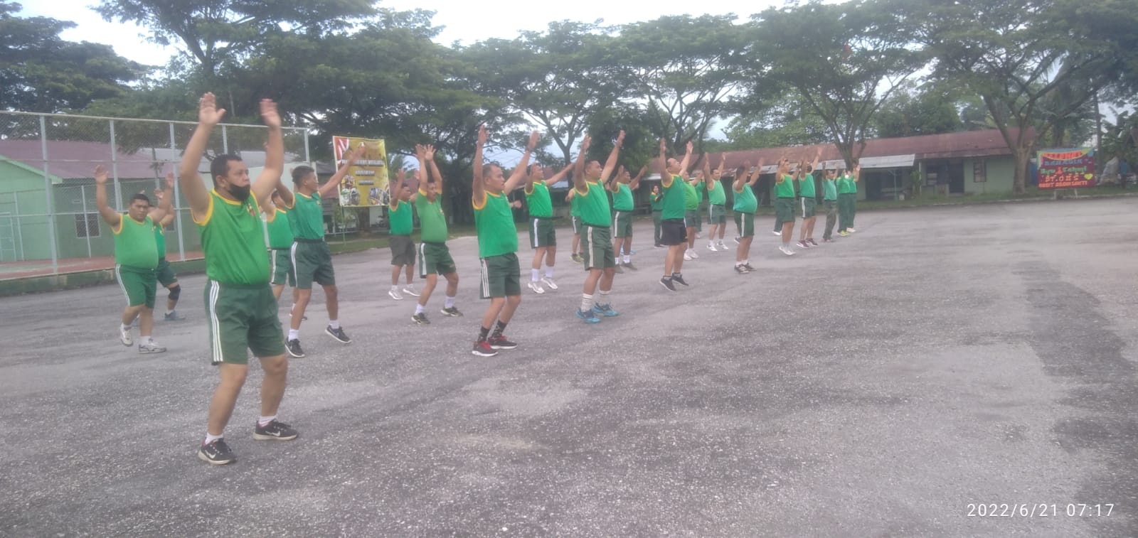 Jaga Fisik, Kodim 0320/Dumai Laksanakan Lari Aerobik