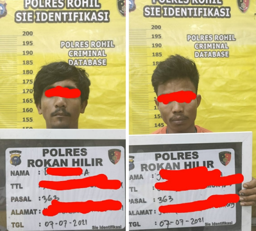 Diduga Curi Pipa Besi, Dua Orang Pria di Rohil Tertangkap Security PT Chevron, Satunya Masuk DPO