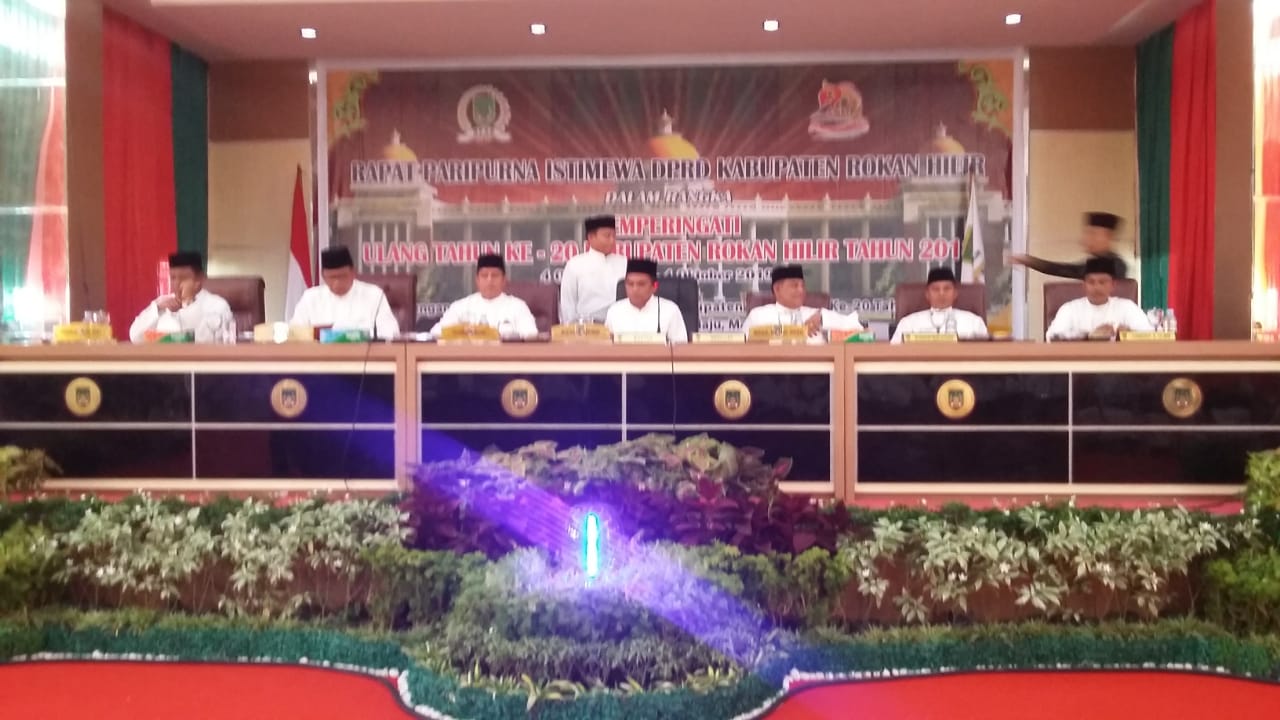 Sidang Istimewa Paripurna Perdana Hut Rohil Ke-20 Berlangsung Hikmad