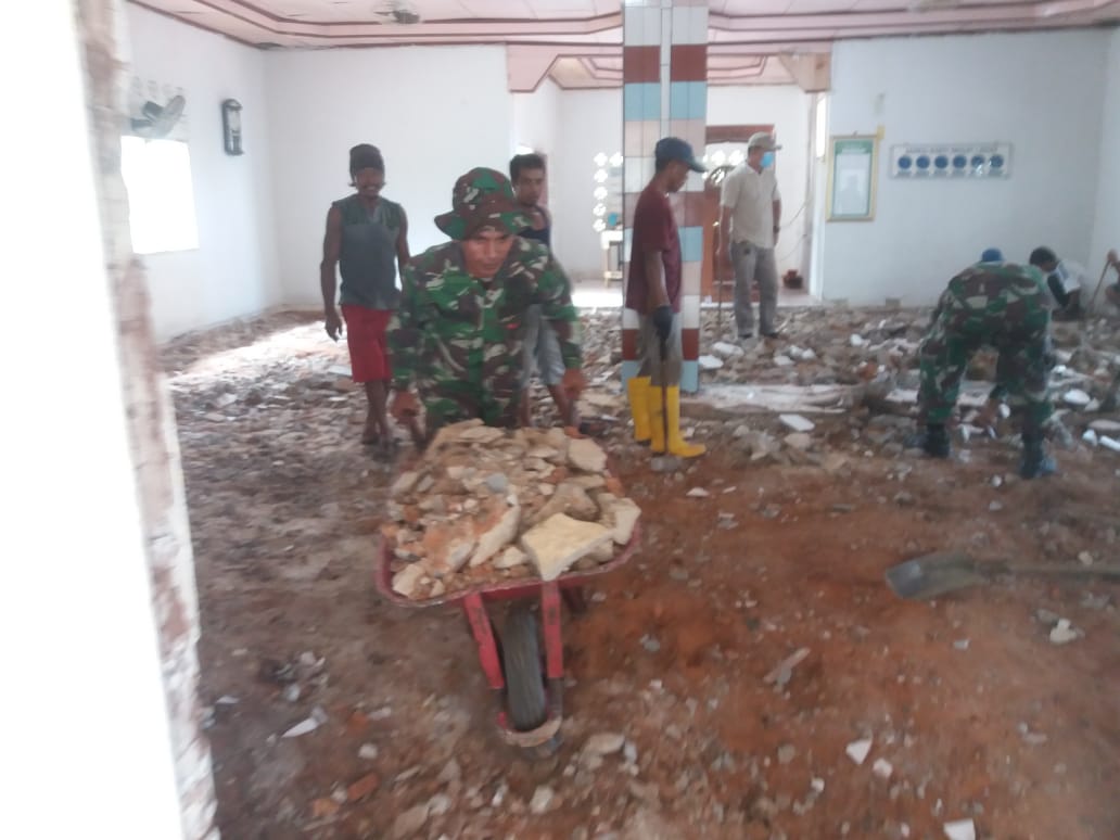 TMMD ke 107, Junaidi Senang Mesjidnya Direnovasi