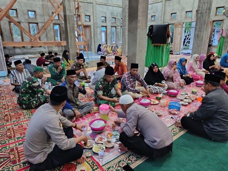 Danramil 06/Merbau Hadiri Safari Ramadhan di Masjid Darul Falah, Pererat Silaturahmi dengan Warga