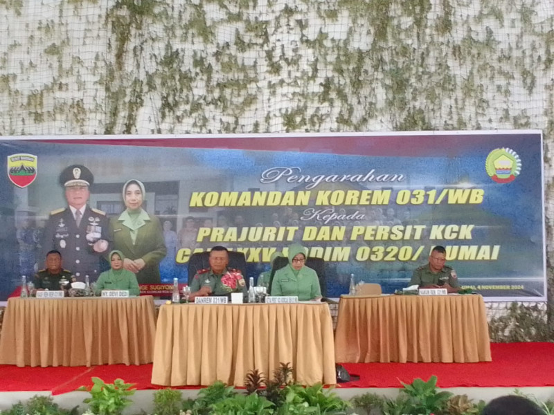 Danrem 031/WB Brigjen TNI Sugiyono Berikan Motivasi dan Arahan Kepada Prajurit Kodim Dumai