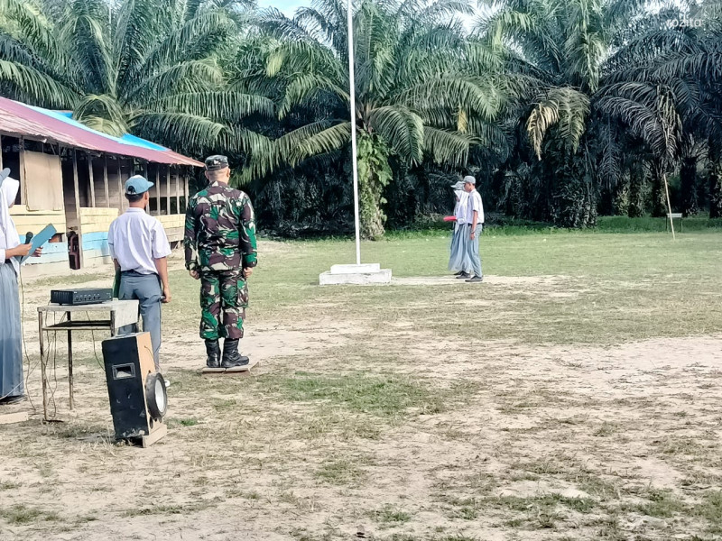 TMMD ke 117, Ini Pesan Danramil 02 BK Kepada Pelajar