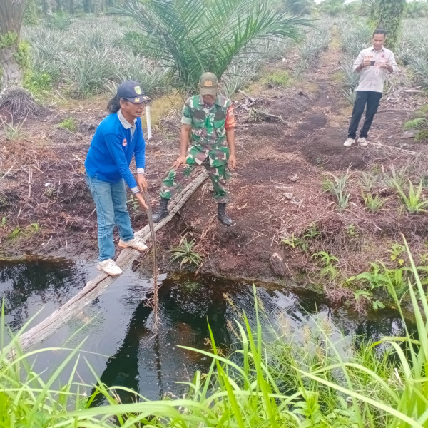 Babinsa Mundam Bersama Tim Laksanakan Patroli dan Sosialisasi Larangan Karhutla di Jln. Parit Tugu
