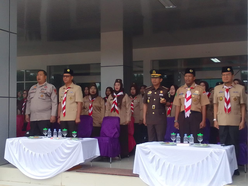 Wakili Dandim 0320/Dumai, Letda Arh Sunaryo Hadiri Upacara Hari Pramuka